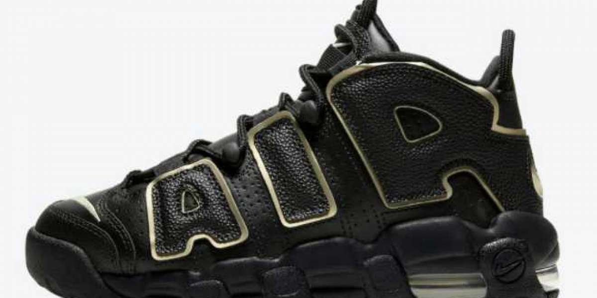 Ladies Nike Air More Uptempo GS “Black Gold” DD3038-001