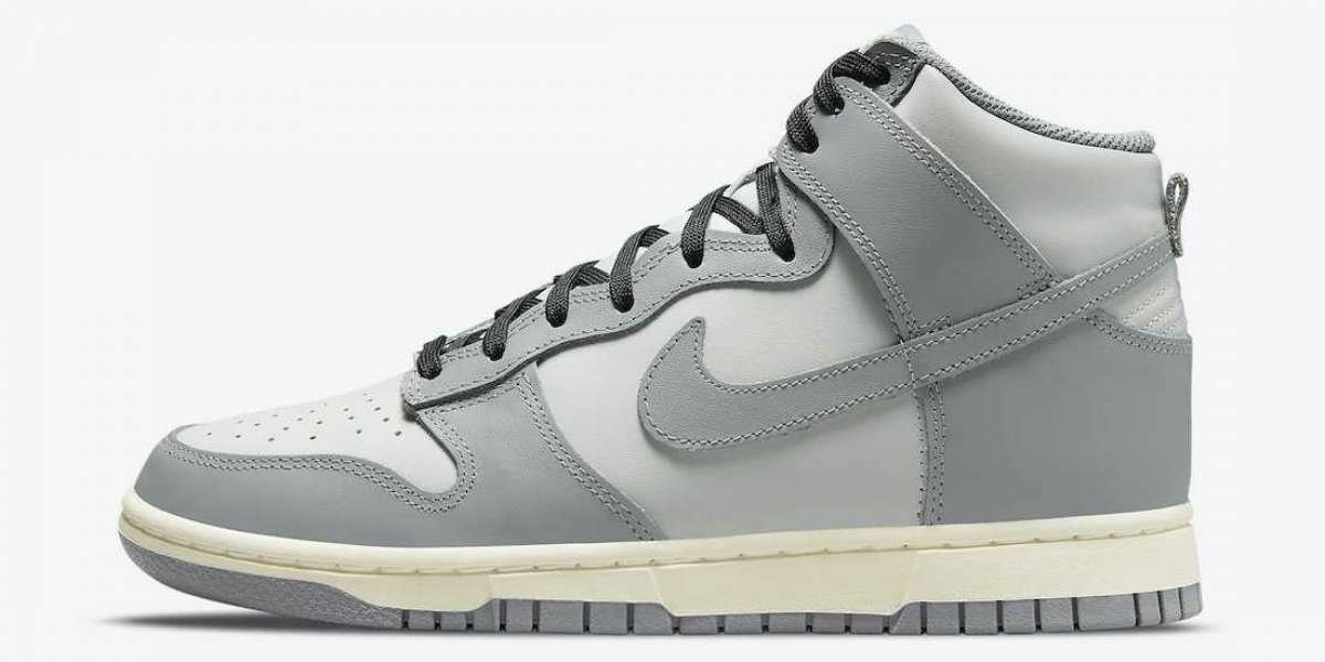 Nike Dunk High Grey White DD1869-001 The most classic smoky gray!