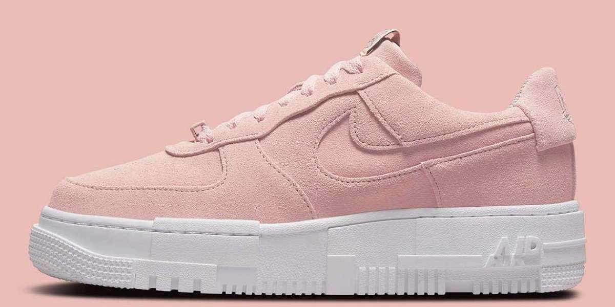 2022 Latest Nike Air Force 1 Suede Pink Pixel DQ5570-600